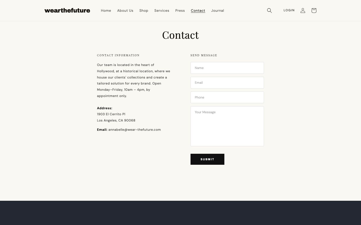 wear-thefuture.com — contact